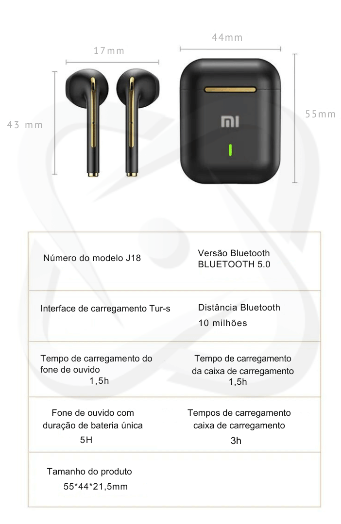 SonicBliss Elite Fones De Ouvido Xiaomi Parâmetros