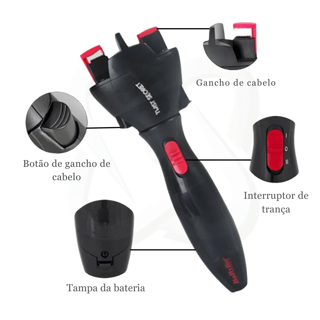 ElegaBraid Pro Modelador De Cabelo Funções