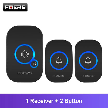 Fuers M557 Wireless Doorbell 433Mhz Home Welcome Smart Doorbell 150M Long Wireless Distance 32 Songs Home Welcome Door Chimes