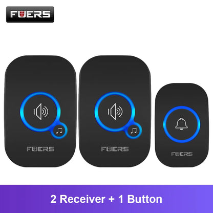 Fuers M557 Wireless Doorbell 433Mhz Home Welcome Smart Doorbell 150M Long Wireless Distance 32 Songs Home Welcome Door Chimes