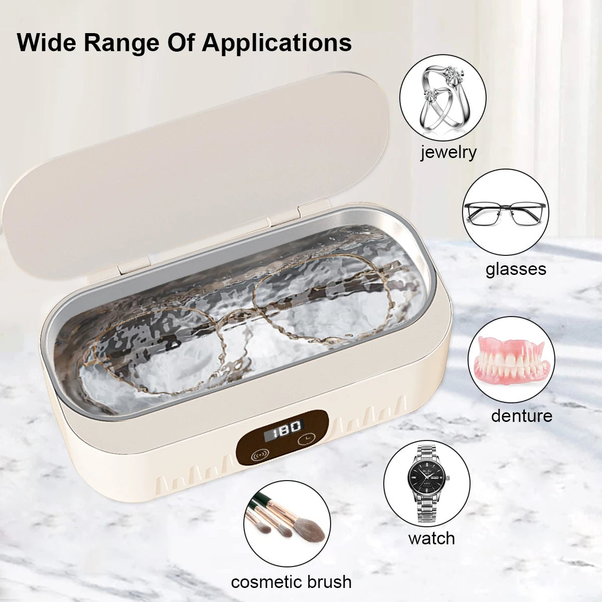 Ultrasonic Cleaner Ultrasonic Glasses Cleanser High Frequency Ultrasound Cleaning Bath For Glasses Jewelry Ultra Sonic Cleaner