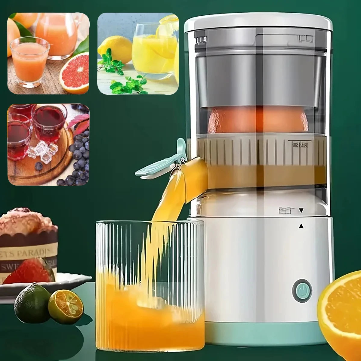 Multi-Function Portable Electric Juicer USB Rechargeable Electric Mixing Bottle Summer Ice Cream Smoothie Lemon Juice Home Use