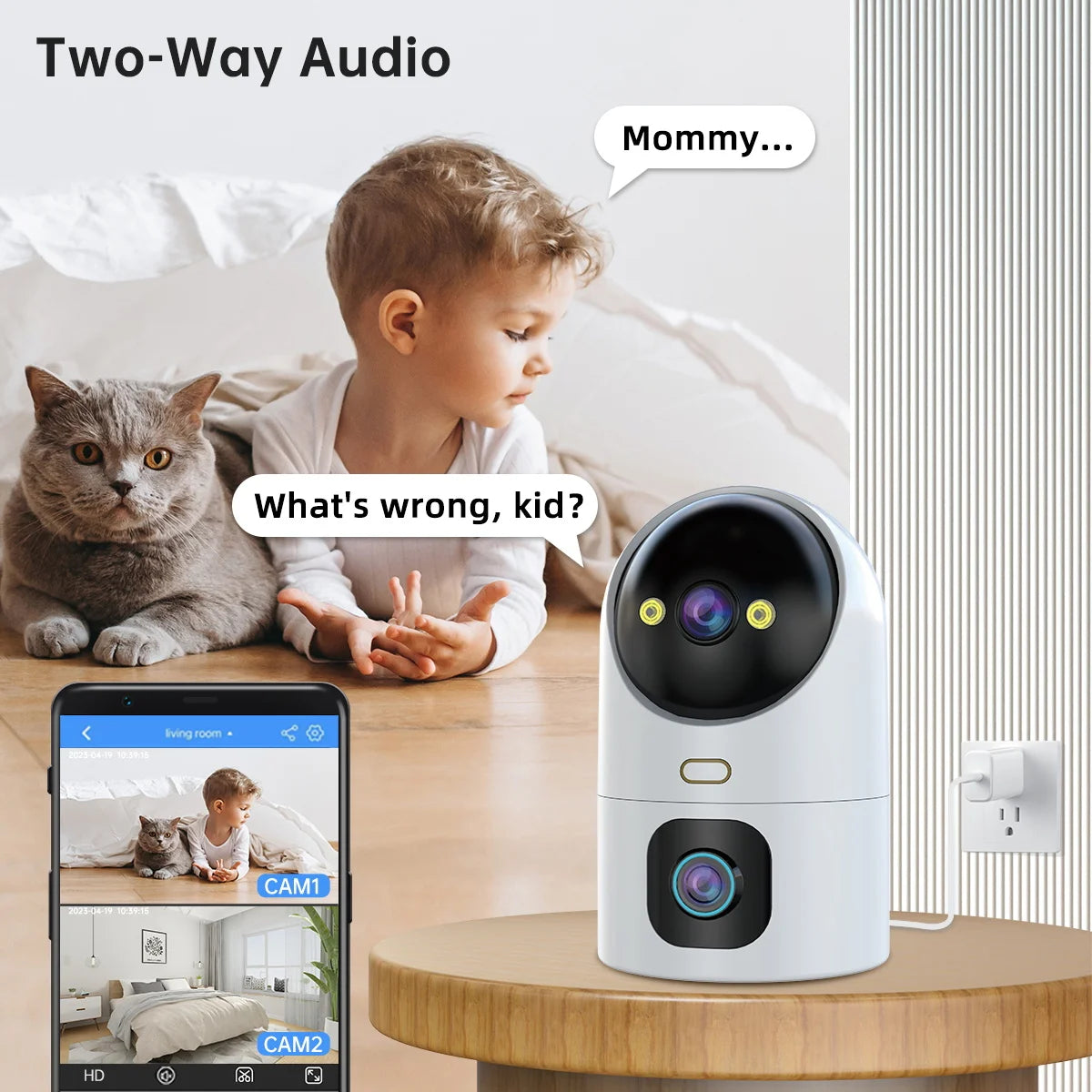 JOOAN 4K PTZ IP Camera 10X Zoom Dual Lens Auto Tracking WiFi CCTV Camera Color Night Home Baby Monitor Video Surveillance